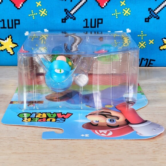 Jakks Pacific Super Mario Ice Luigi with Ice Flower 4" Nintendo Collectible New - Picture 4 of 6